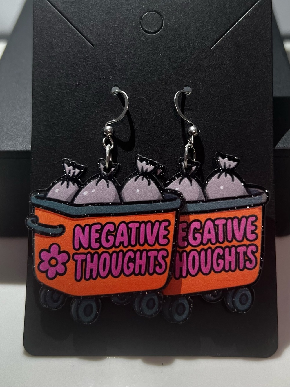 Trash Negative Thoughts Earrings